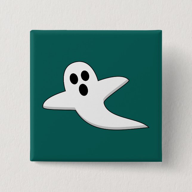 Cute Ghost 15 Cm Square Badge (Front)