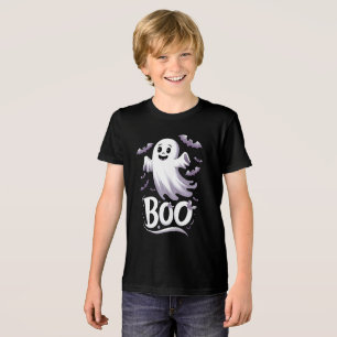 Cute Ghost and Bats 'Boo' Halloween Tri-Blend Shirt
