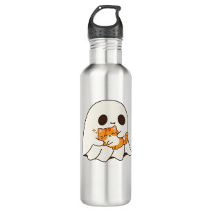 Cute ghost and cat, Gift Halloween Classic T-Shirt 710 Ml Water Bottle