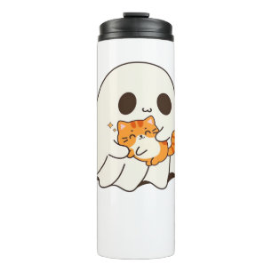 Cute ghost and cat, Gift Halloween Classic T-Shirt Thermal Tumbler