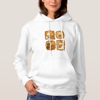 Cute Ghost and Cat in Autumn Season | Cosy Fall Hoodie