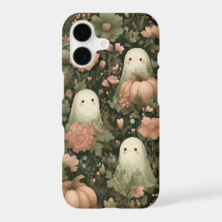 Cute Ghost and Pumpkin Botanical
