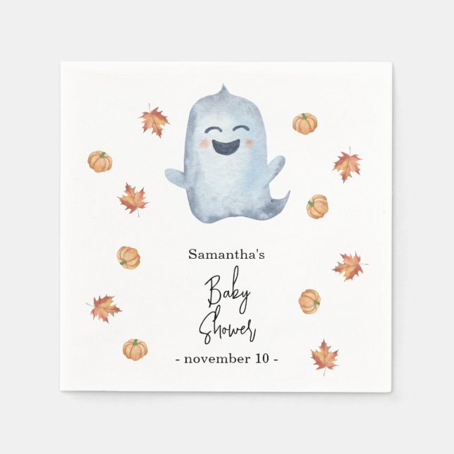 Cute ghost - baby shower napkin (Front)