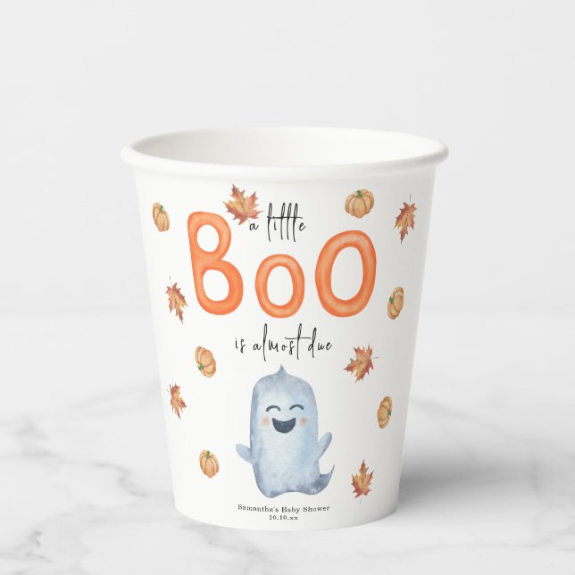 Cute Ghost Baby Shower  Paper Cups (Front)