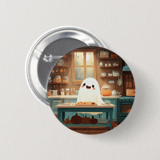 Cute Ghost Baking Cookies – Cosy Spooky Button