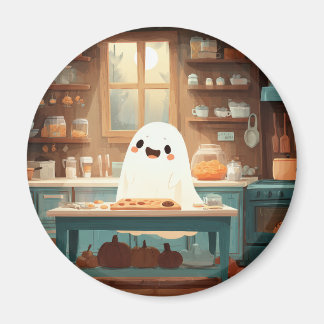 Cute Ghost Baking Cookies – Cosy Spooky Magnet