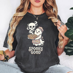 Cute Ghost Baking Spooky Good Halloween T-Shirt