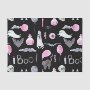Cute Ghost, Bat and Cat Tissue Paper
