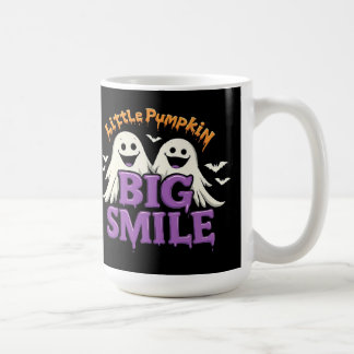 👻✨ Cute Ghost & Bat Halloween Coffee Vibes 🦇🧡 Mug