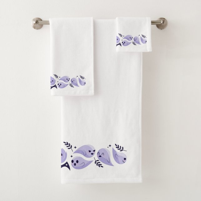Cute Ghost Bath Towel Set (Insitu)