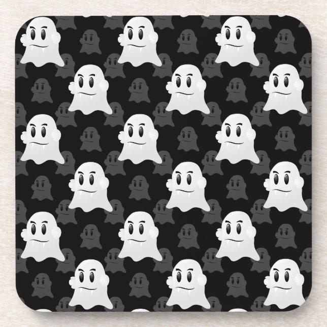 Cute Ghost Blob Design  Coaster (Front)
