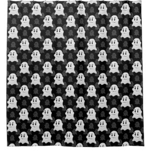 Cute Ghost Blob Design Shower Curtain