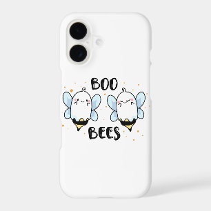 Cute Ghost Boo Bees - Funny Halloween on white