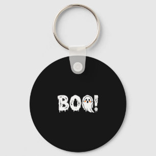Cute ghost boo funny spooky scary halloween key ring