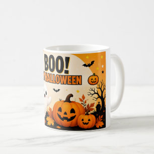 Cute Ghost Boo Happy Halloween Mug