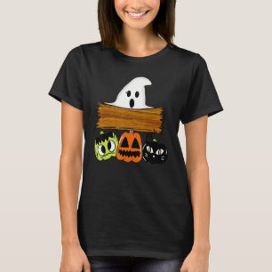 Cute Ghost Boo Pumpkin Baby Boy Halloween Costume T-Shirt
