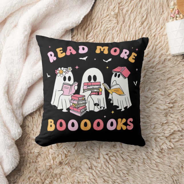 Cute Ghost Book Read More Books Funny Teachers  Cushion (Blanket)