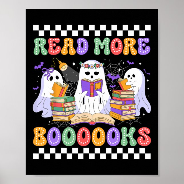 Cute Ghost Book Read More Books Funny Teachers Hal Poster (Front)