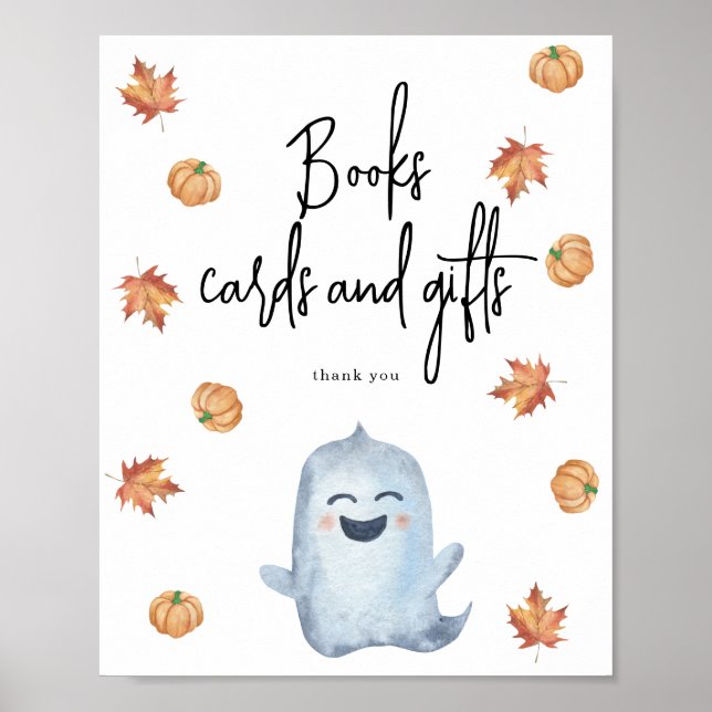 Cute ghost - Books cards and gifts Poster (Front)