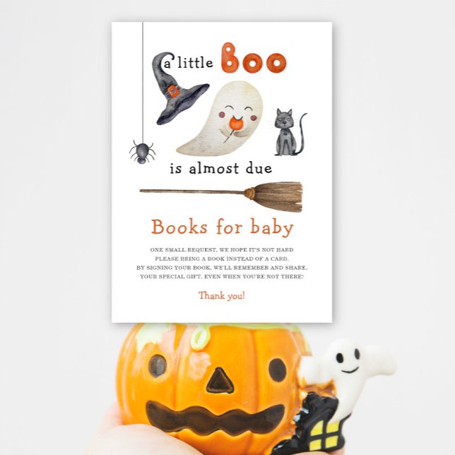 Cute ghost - books for baby ticket enclosure card (Creator Uploaded)