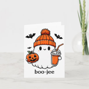 Cute Ghost Bougie Ghost Boo-jee Halloween Card