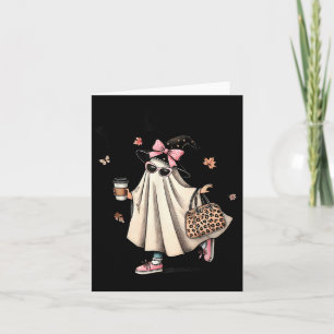 Cute Ghost Boujee Boo-jee Funny Halloween Spooky S Card