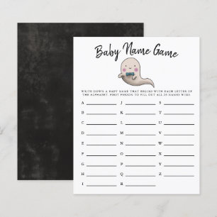 Cute Ghost Boy Baby Name Shower Game 