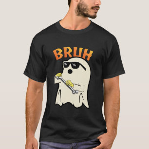 Cute Ghost bruh Funny Family Matching Halloween Co T-Shirt