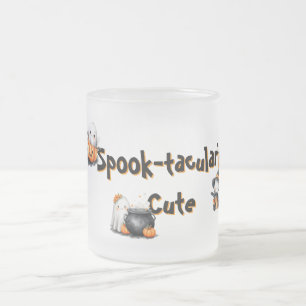 Cute Ghost Candy Custom Spook Frosted Glass Coffee Mug