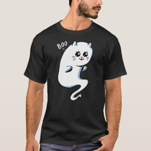 Cute Ghost Cat - BOO Kitty Cat Halloween Shirt
