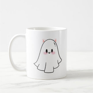 Cute Ghost Cat Coffee Mug