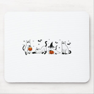 Cute Ghost Cat Funny Halloween Outfit Costumes Bla Mouse Mat