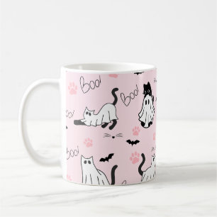 Cute Ghost Cats Halloween Coffee Mug