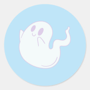 Cute Ghost Classic Round Sticker
