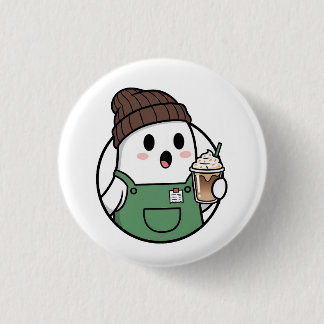 Cute Ghost Coffee Button