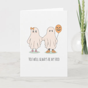 Cute Ghost Couple Halloween Card