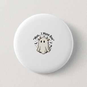 Cute Ghost Cow Halloween Moo I Mean Boo Shirt Desi 6 Cm Round Badge