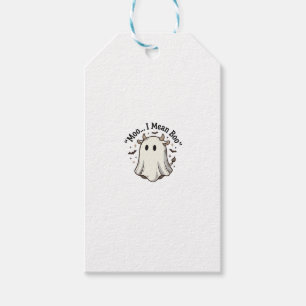 Cute Ghost Cow Halloween Moo I Mean Boo Shirt Desi Gift Tags