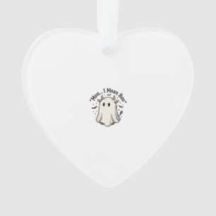 Cute Ghost Cow Halloween Moo I Mean Boo Shirt Desi Ornament