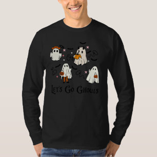 Cute Ghost Cowgirl Lets Go Ghouls Halloween Wester T-Shirt