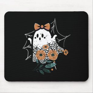 Cute Ghost Dancing Retro Halloween Women Girls Kid Mouse Mat