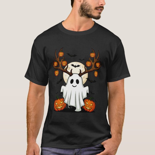 Cute Ghost Deer T-Shirt (Front)
