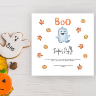 Cute ghost - diaper raffle enclosure card