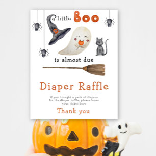 Cute ghost - Diaper Raffle game Poster