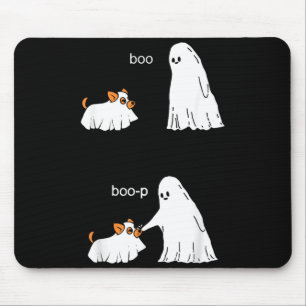 Cute Ghost Dog Corgi Halloween Boo Boop Funny Mouse Mat