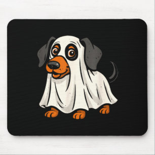 Cute Ghost Dog Halloween Dachshund Mouse Mat