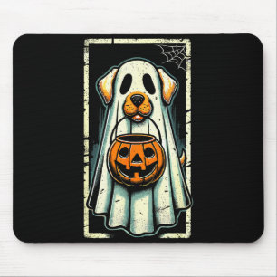 Cute Ghost Dog Men Women Kids Halloween Funny Ghos Mouse Mat