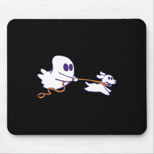 Cute Ghost Dog Walker Graphic Halloween Costume Mouse Mat