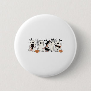 Cute Ghost Dogs Dog Lover Men Women Kids Halloween 6 Cm Round Badge
