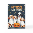 Cute Ghost Dogs Funny Halloween Card